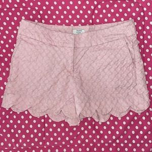 Pink crown and ivy scalloped shorts